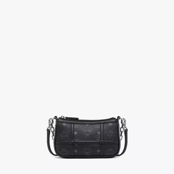 New MCM Aren Shoulder Bag in Visetos Black Sz Mini - Picture 6 of 15